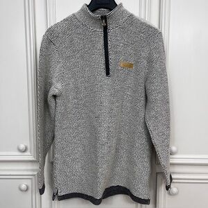 Jadelynn Brooke Boyfriend Grey Pullover With 3/4 Zip Sweater Women’s Size Large